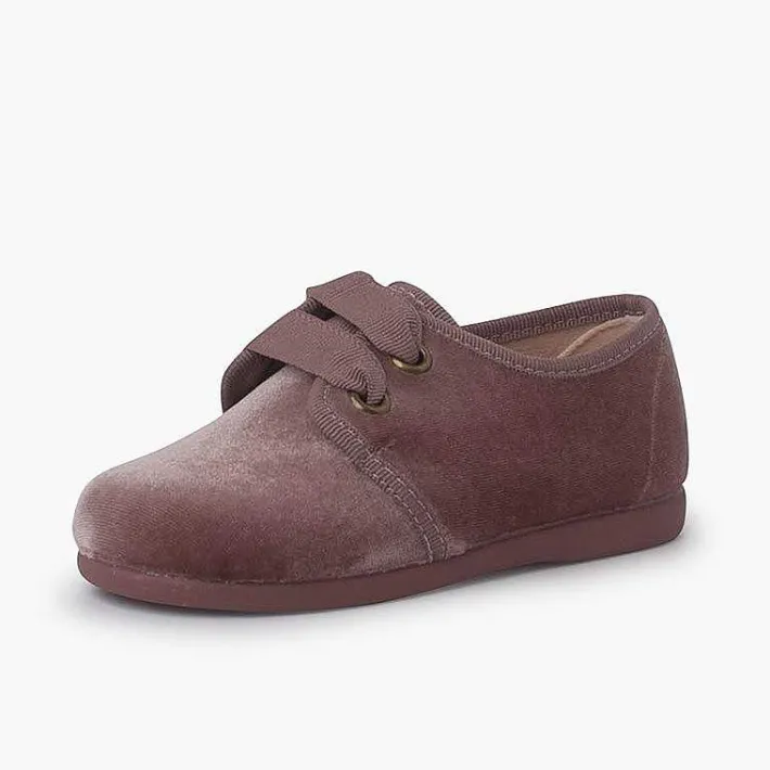 Blucher<Pisamonas Zapato Terciopelo Cordon Faya
