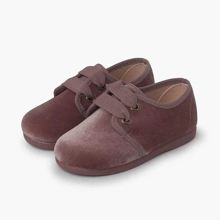 Blucher<Pisamonas Zapato Terciopelo Cordon Faya