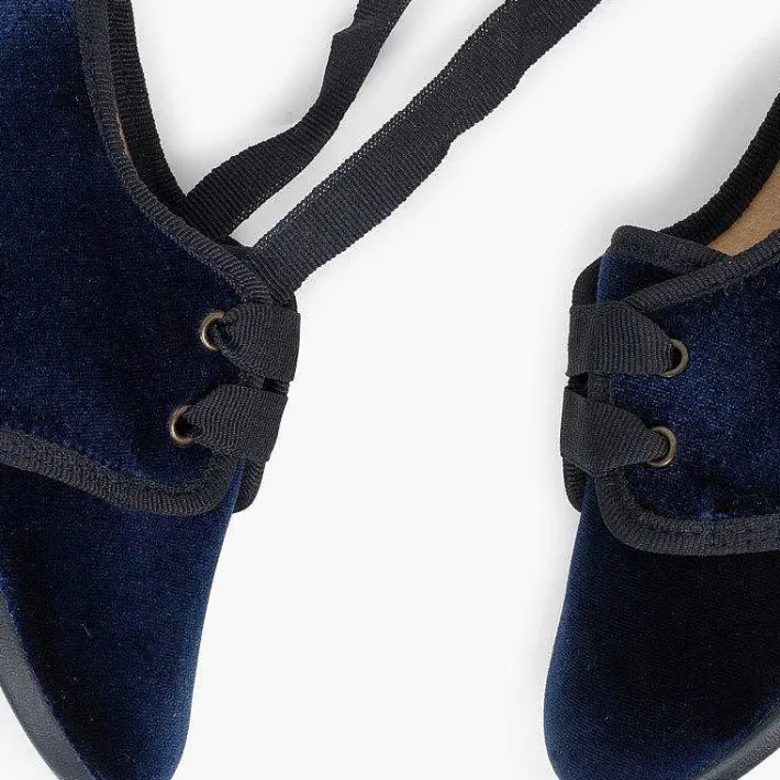Blucher<Pisamonas Zapato Terciopelo Cordon Faya