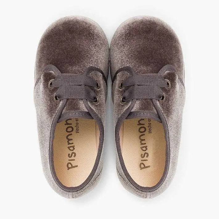 Blucher<Pisamonas Zapato Terciopelo Cordon Faya