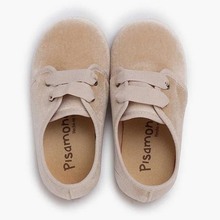 Blucher<Pisamonas Zapato Terciopelo Cordon Faya