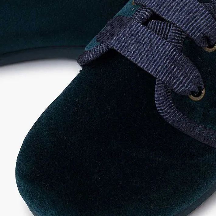 Blucher<Pisamonas Zapato Terciopelo Cordon Faya