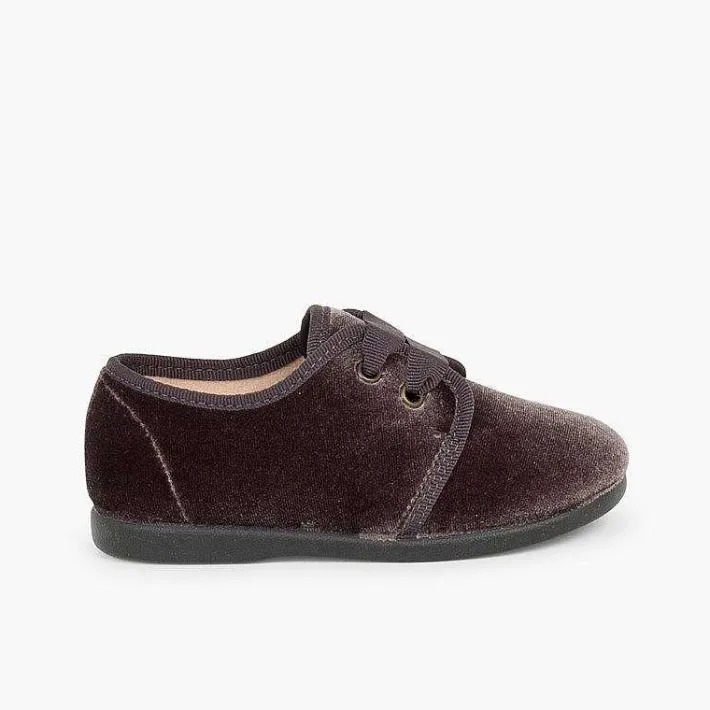 Blucher<Pisamonas Zapato Terciopelo Cordon Faya