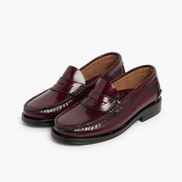 Zapatos Colegiales<Pisamonas Zapatos Castellanos Mocasines De Piel Para Niño