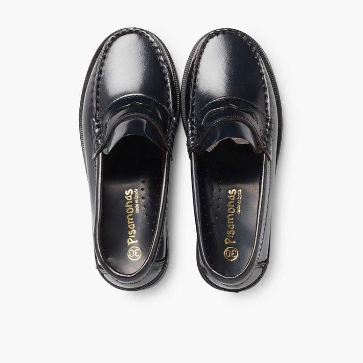 Zapatos Colegiales<Pisamonas Zapatos Castellanos Mocasines De Piel Para Niño