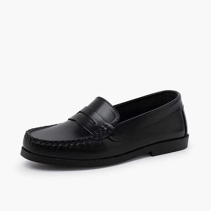 Zapatos Colegiales<Pisamonas Zapatos Castellanos Mocasines De Piel Para Niño