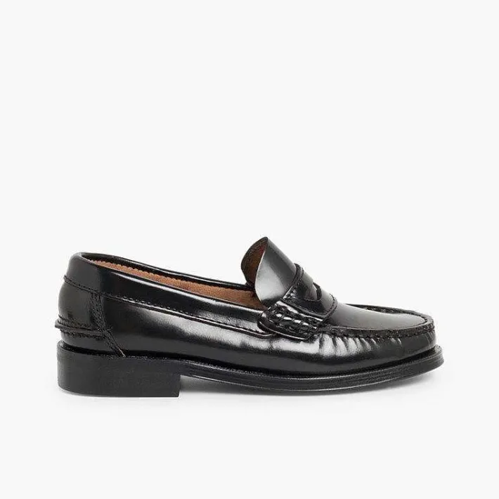 Zapatos Colegiales<Pisamonas Zapatos Castellanos Mocasines De Piel Para Niño