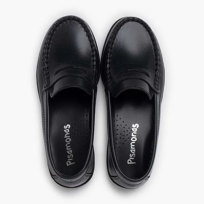 Zapatos Colegiales<Pisamonas Zapatos Castellanos Mocasines De Piel Para Niño