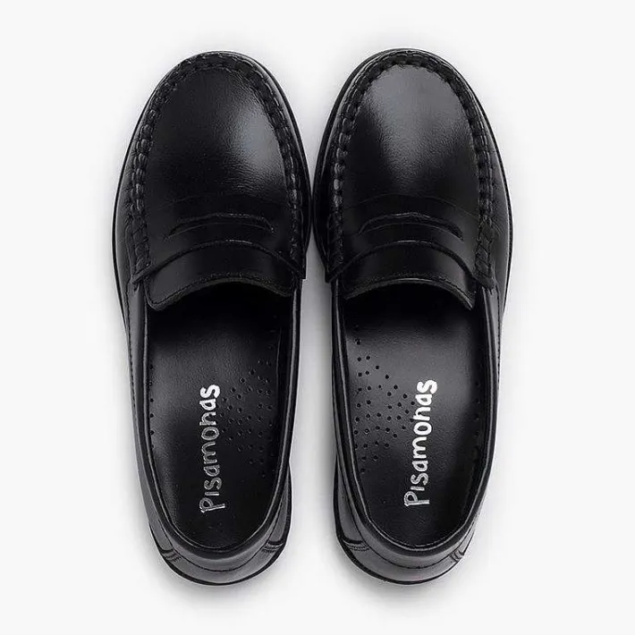 Zapatos Colegiales<Pisamonas Zapatos Castellanos Mocasines De Piel Para Niño