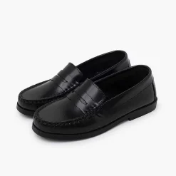 Zapatos Colegiales<Pisamonas Zapatos Castellanos Mocasines De Piel Para Niño