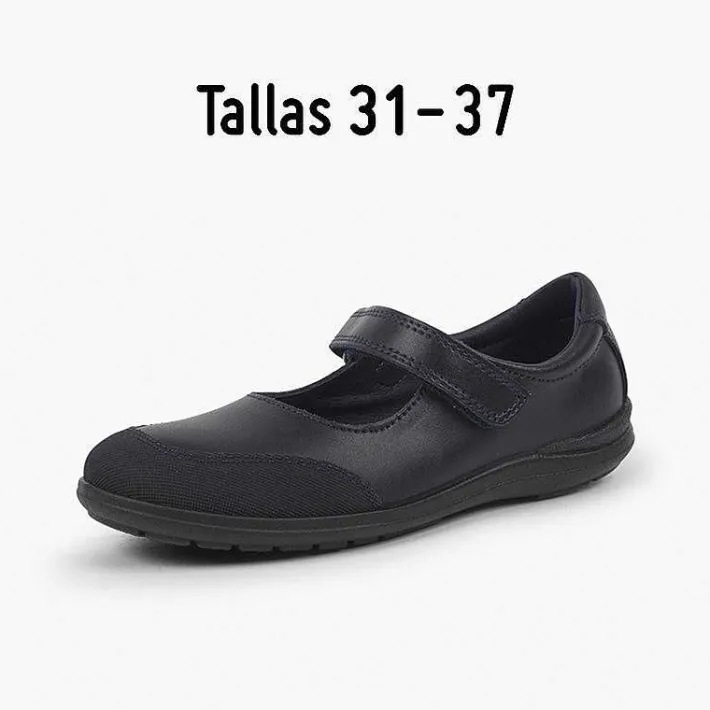 Zapatos Colegiales<Pisamonas Zapatos Colegiales Lavables Niña Merceditas Puntera Reforzada